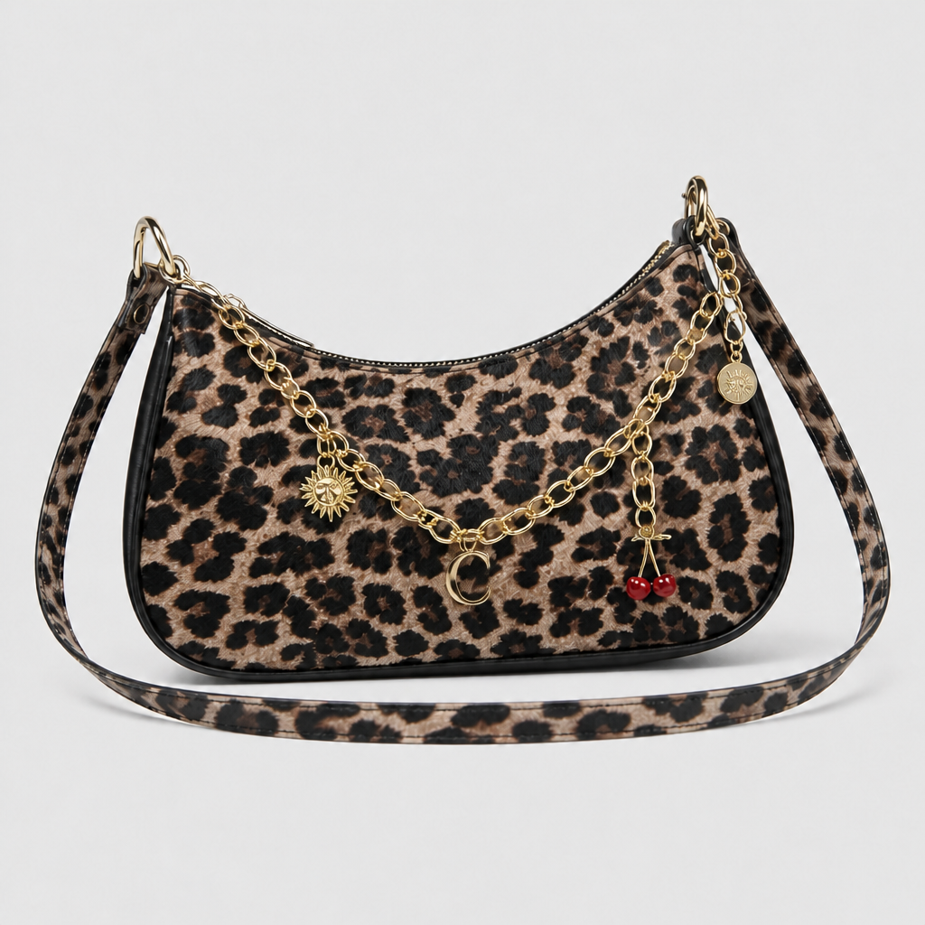 Women's Letter Print Crescent Crossbody Shoulder Bag — view 1