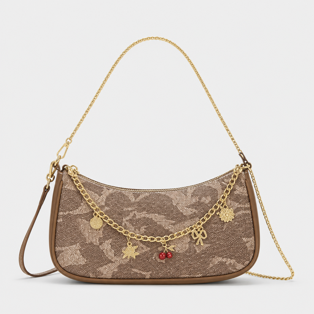 Women's Letter Print Crescent Crossbody Shoulder Bag — view 14