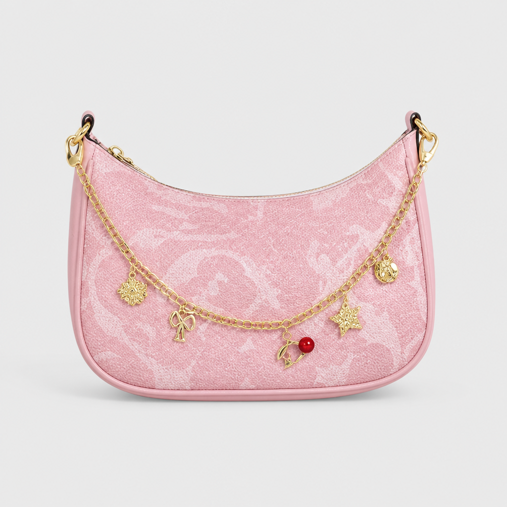 Women's Letter Print Crescent Crossbody Shoulder Bag — view 11