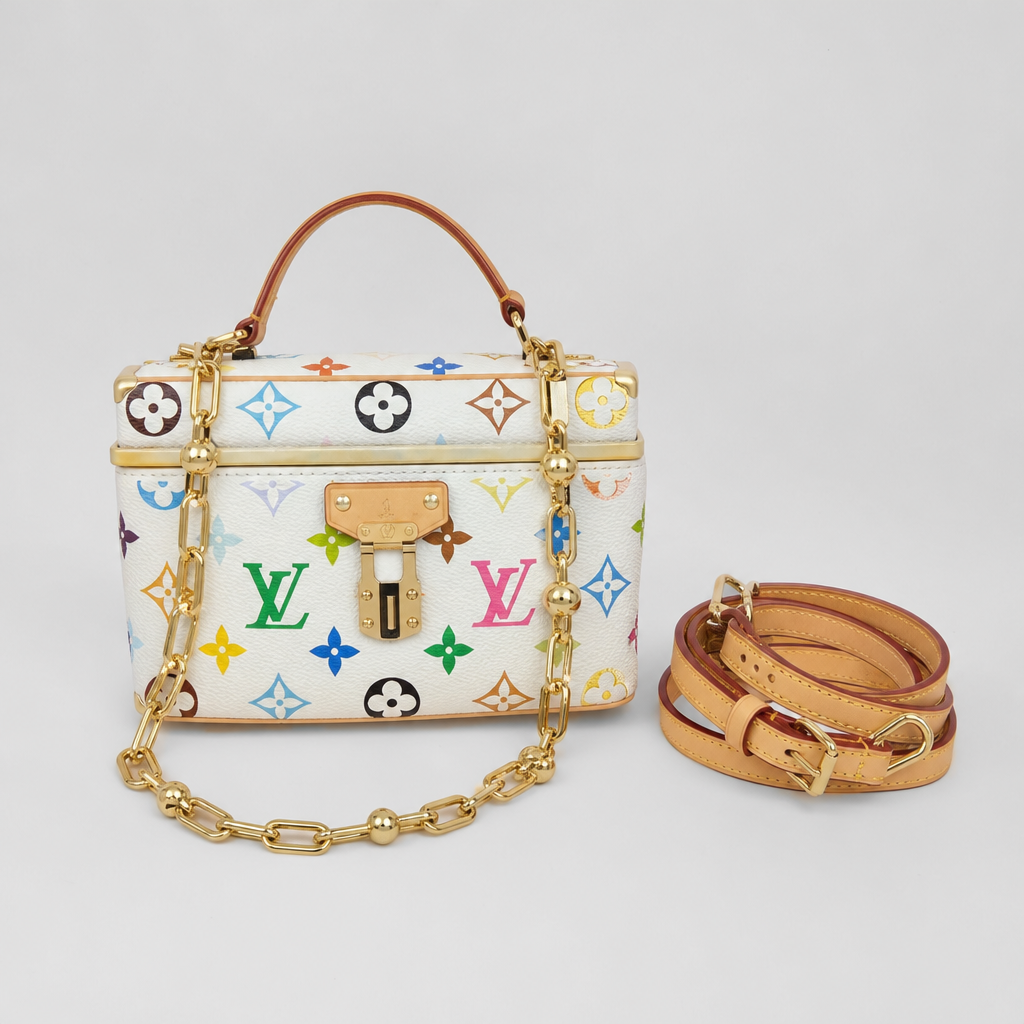 Multicolor Monogram Top-Handle Pouch — variant 001