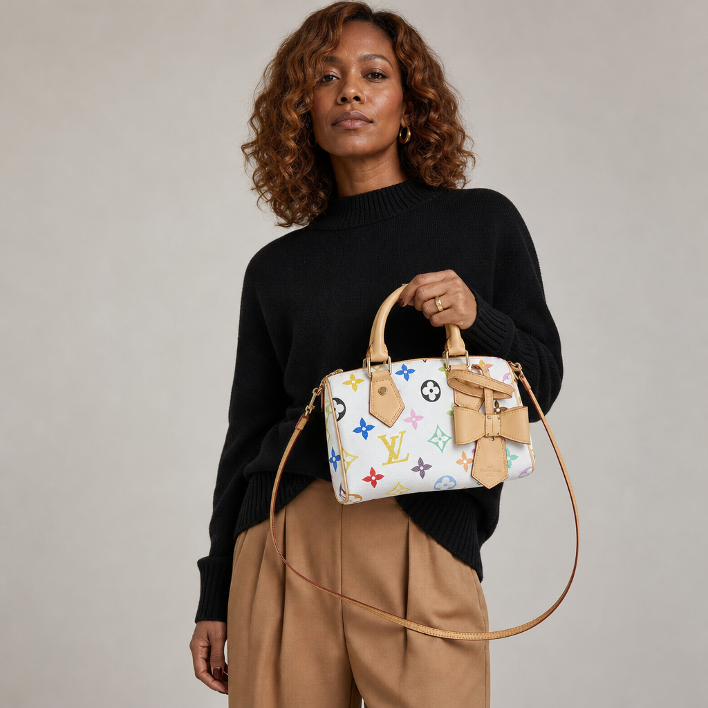 Mini Multicolor Monogram Satchel — editorial carried