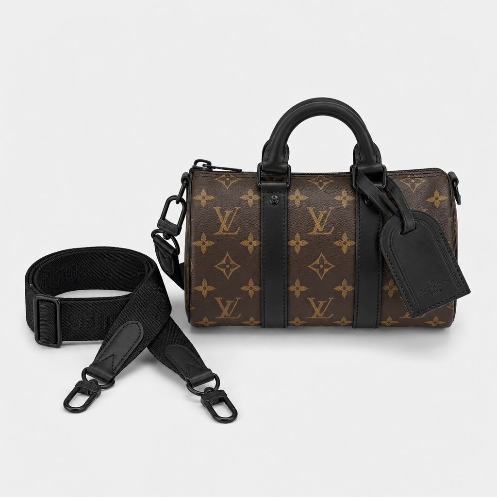 Monogram Barrel Bag with Webbing Strap — variant 003