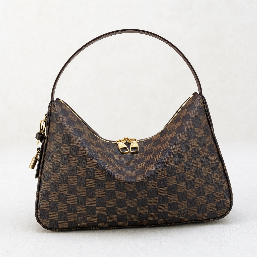 Zip-Top Crescent Shoulder Bag — detail
