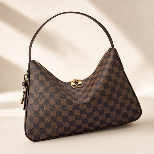 Zip-Top Crescent Shoulder Bag
