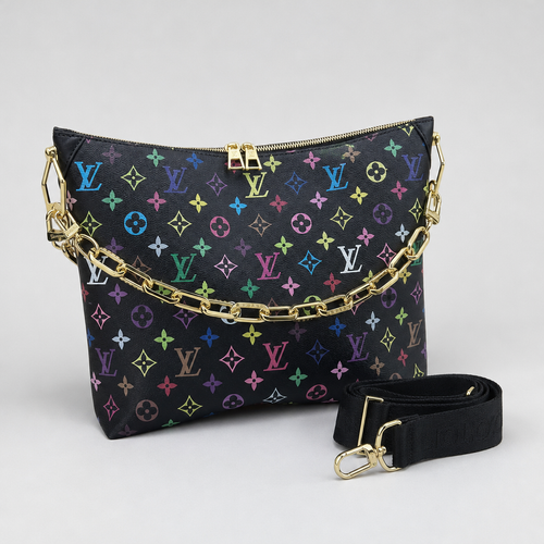 Zip-Top Crescent Shoulder Bag