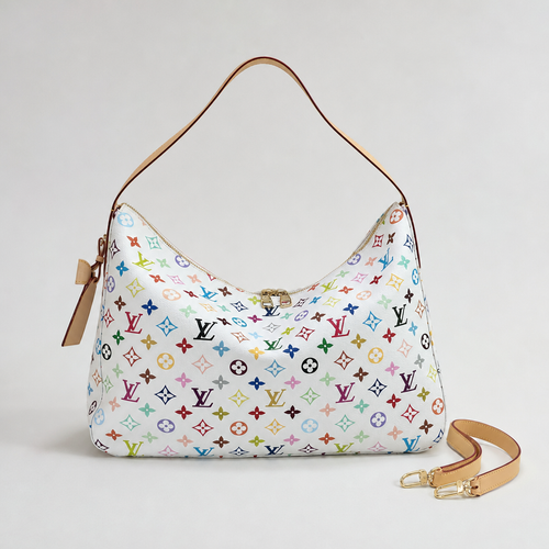 Zip-Top Crescent Shoulder Bag