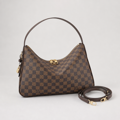 Zip-Top Crescent Shoulder Bag