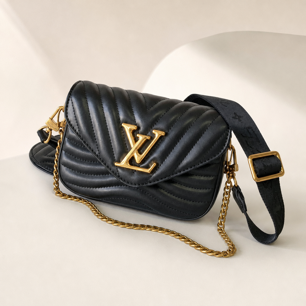 Quilted Chevron Flap Shoulder Bag — hero
