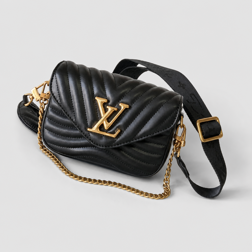 Quilted Chevron Flap Shoulder Bag — variant 001