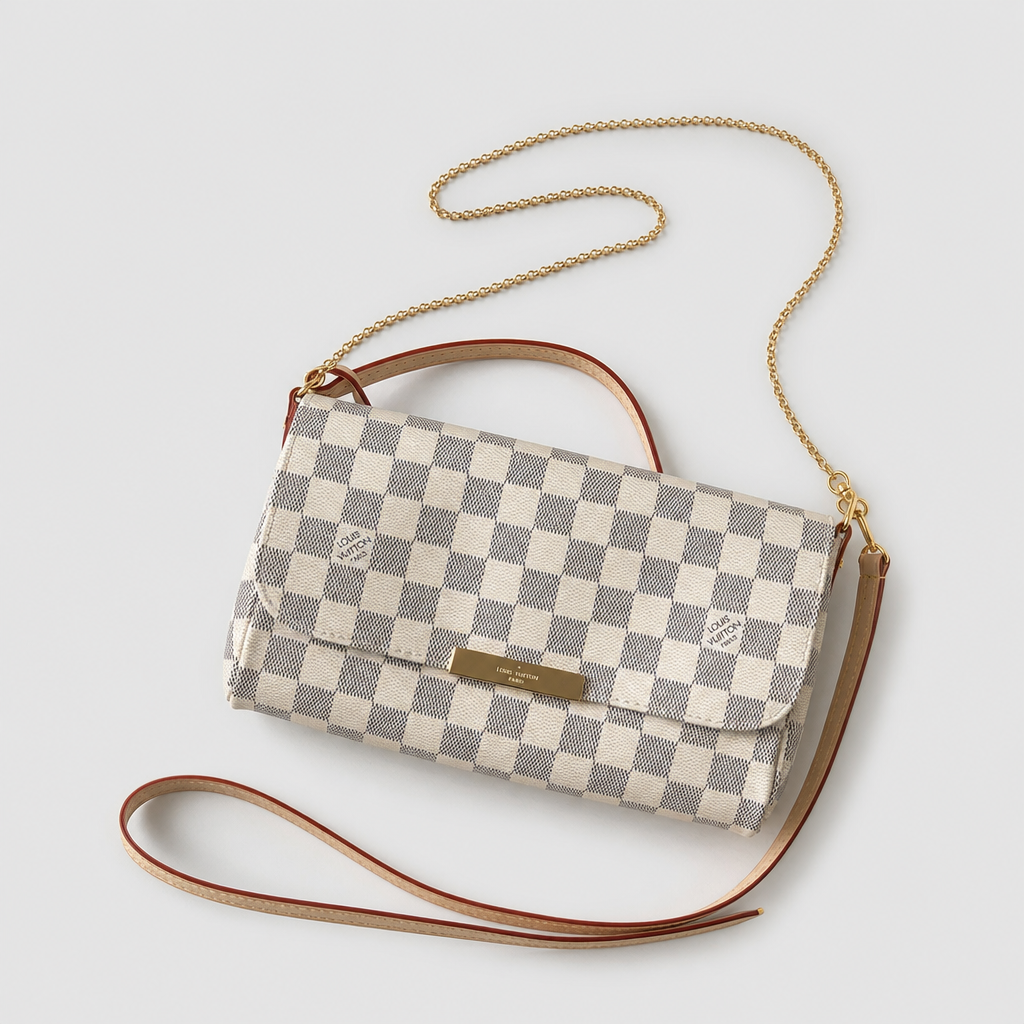 Checker Flap Bag with Chain Strap — variant 004