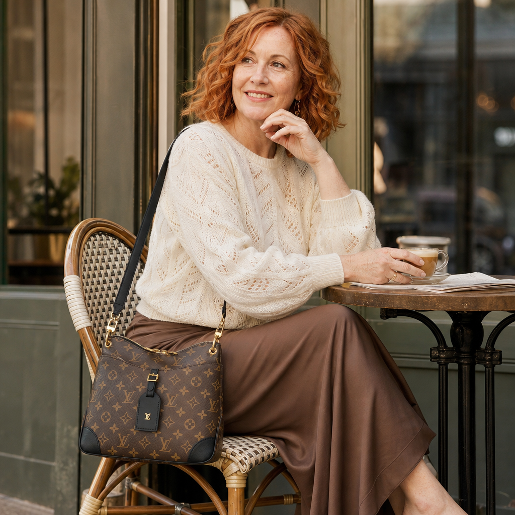 Monogram Crossbody Bag with Buckle Tab — lifestyle