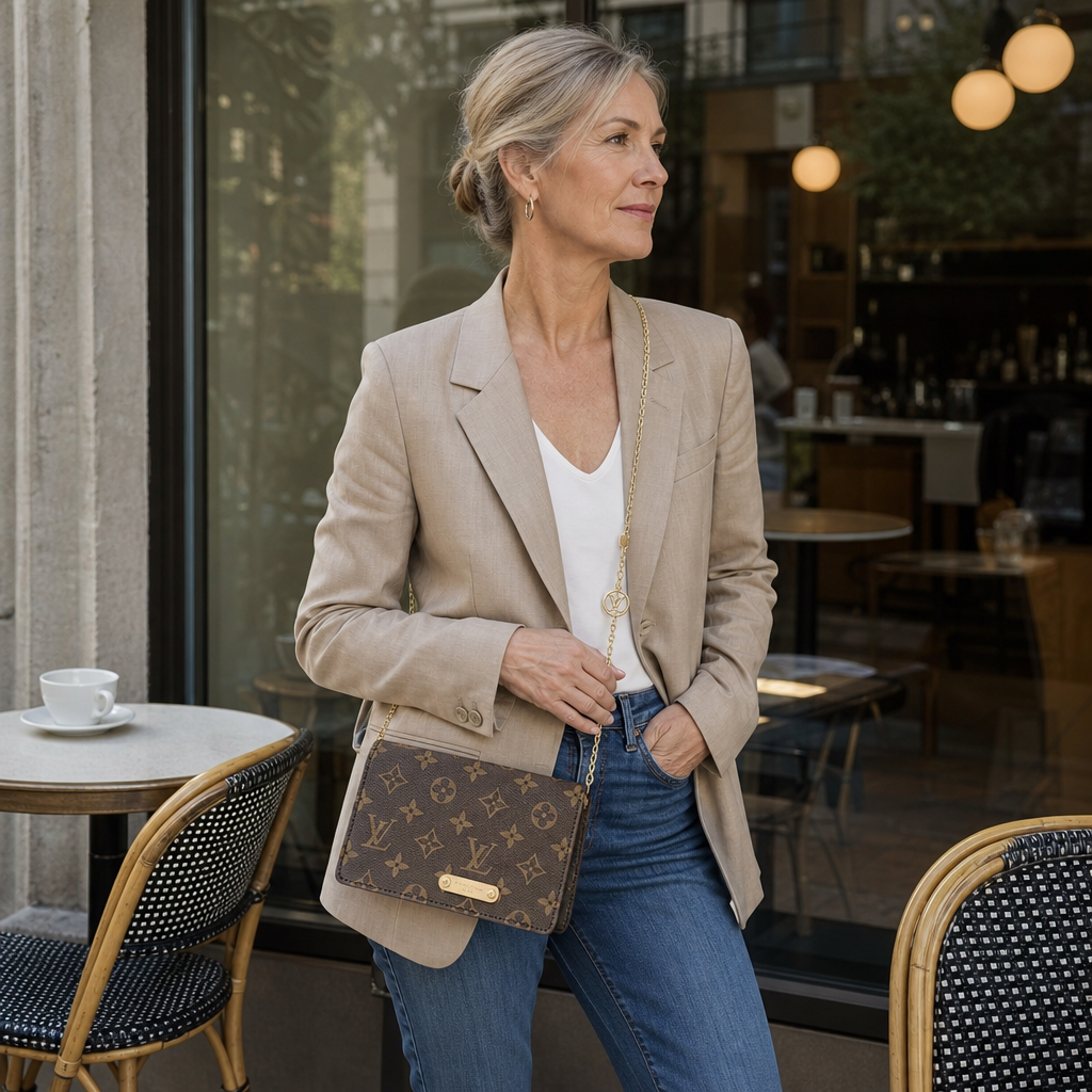 Monogram Chain Wallet Purse — lifestyle