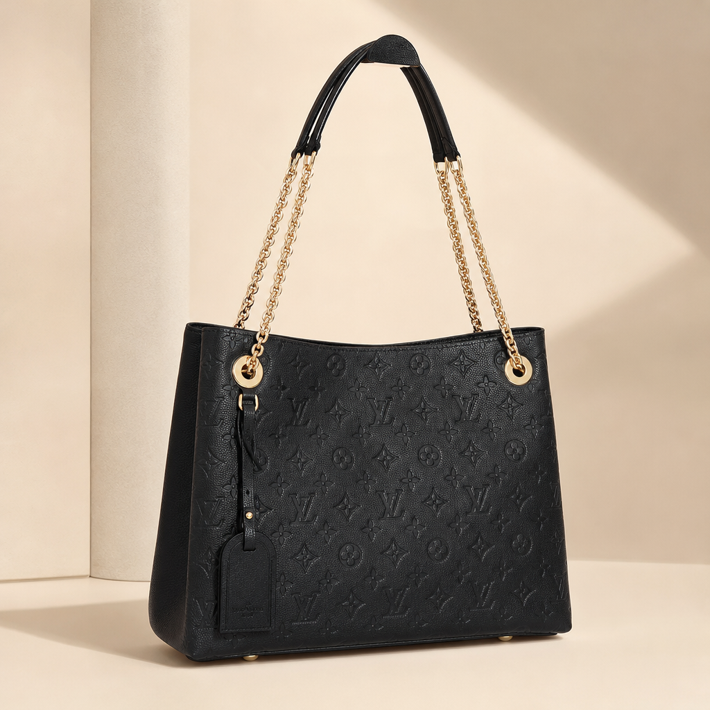 Monogram Chain-Handle Shoulder Tote — hero