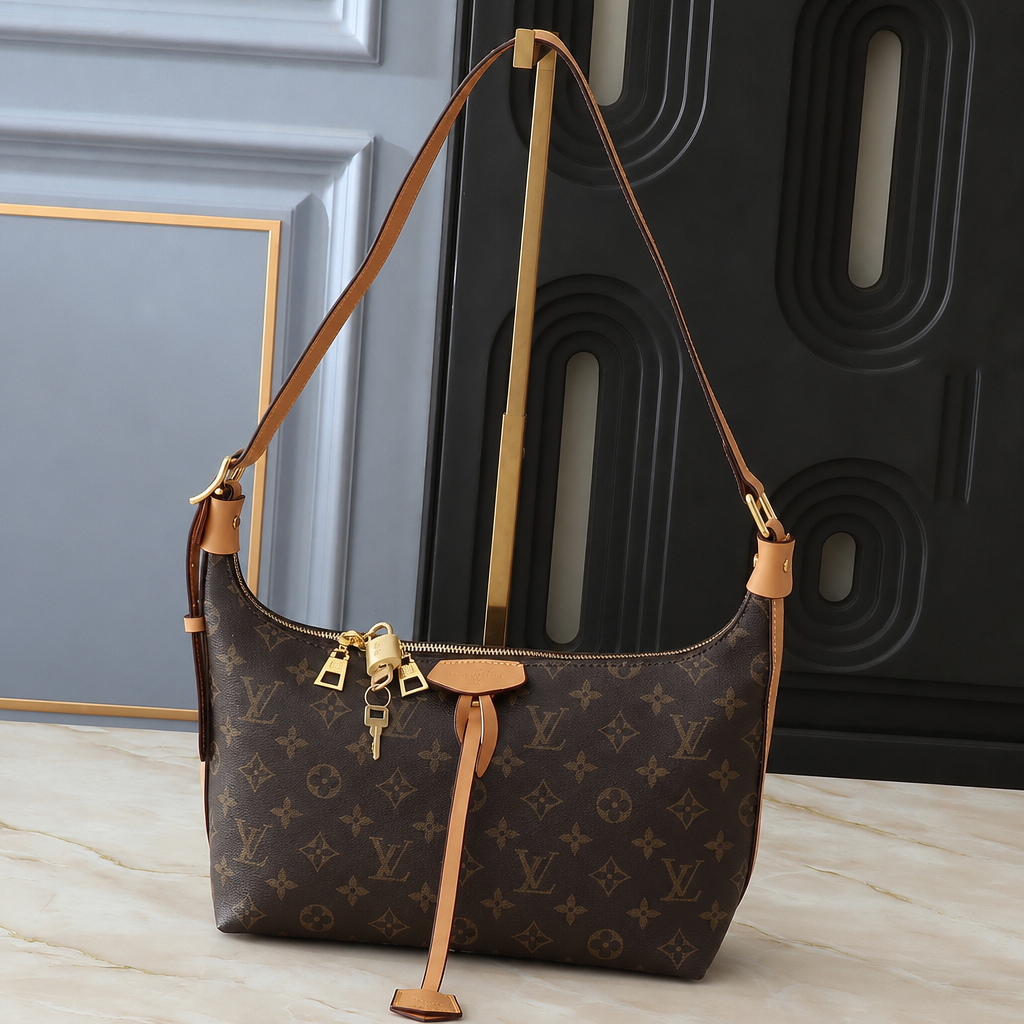 Monogram Shoulder Bag & Pouch Set — detail