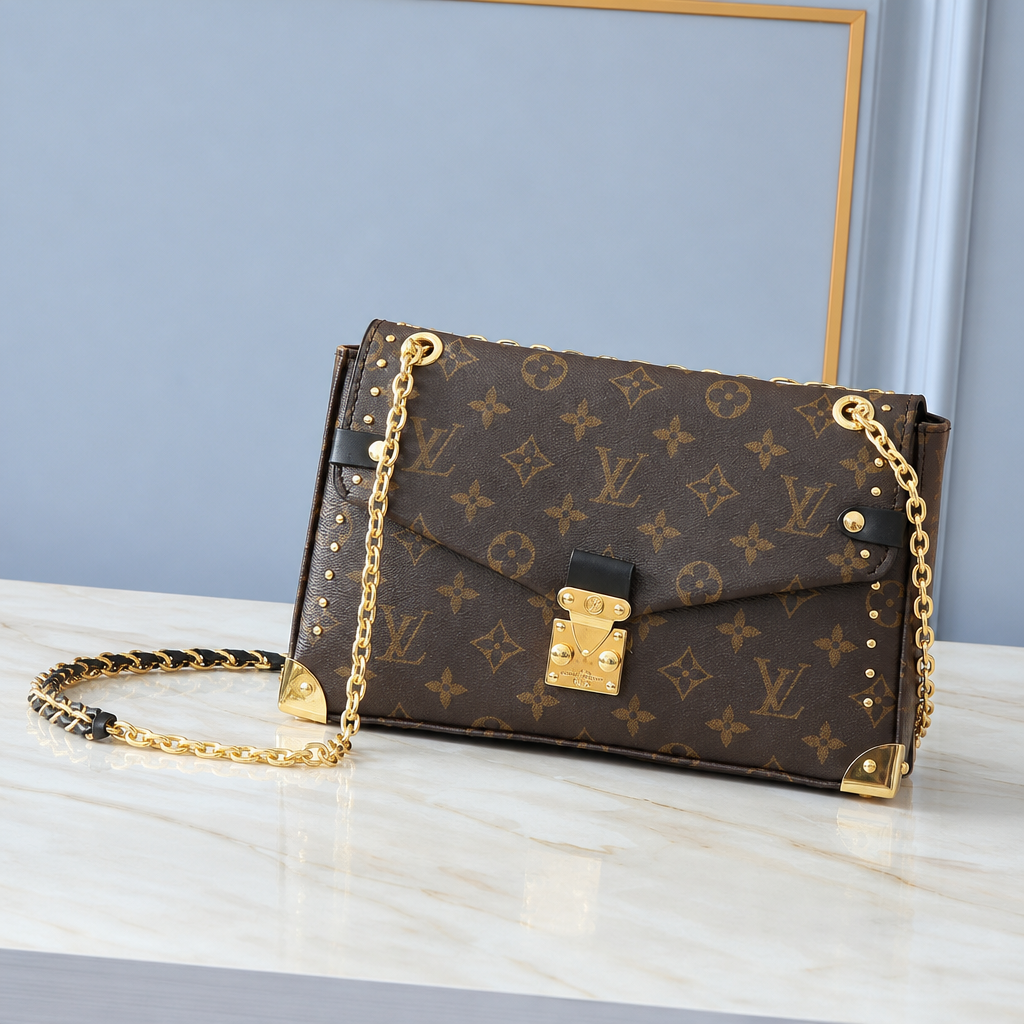 Monogram Chain Trunk Shoulder Bag — detail