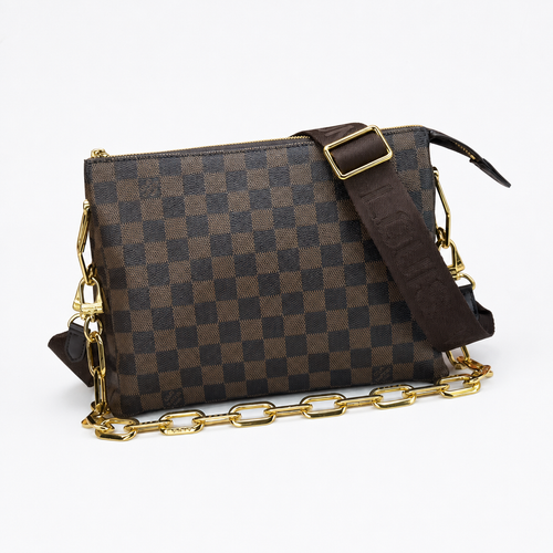 Zip Crossbody Bag with Chain Strap
