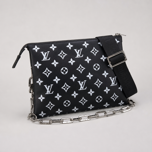 Zip Crossbody Bag with Chain Strap
