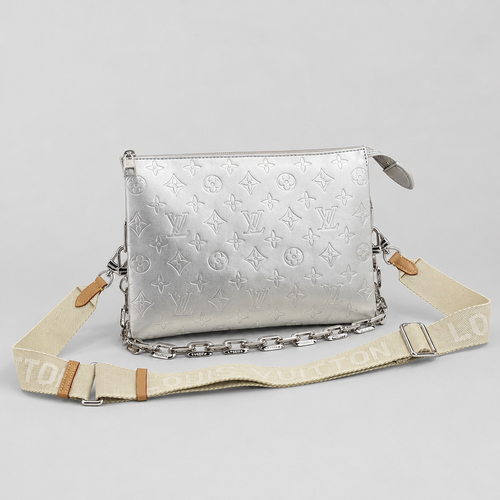 Zip Crossbody Bag with Chain Strap