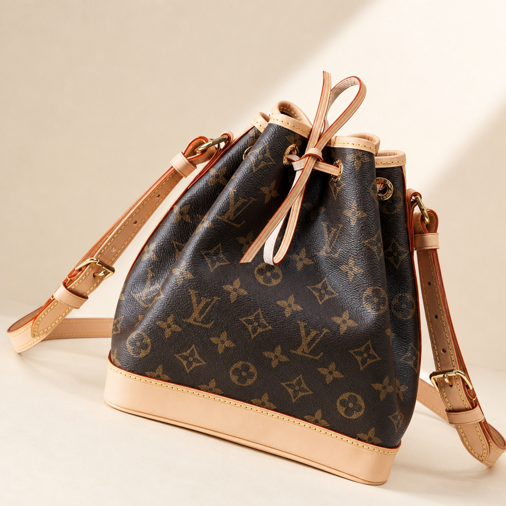 Monogram Drawstring Bucket Bag — hero
