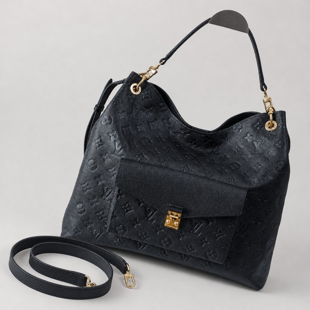 Leather Hobo Bag with Front Pocket — variant 004