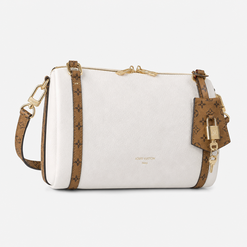 Monogram-Trim Zip Pouch — detail