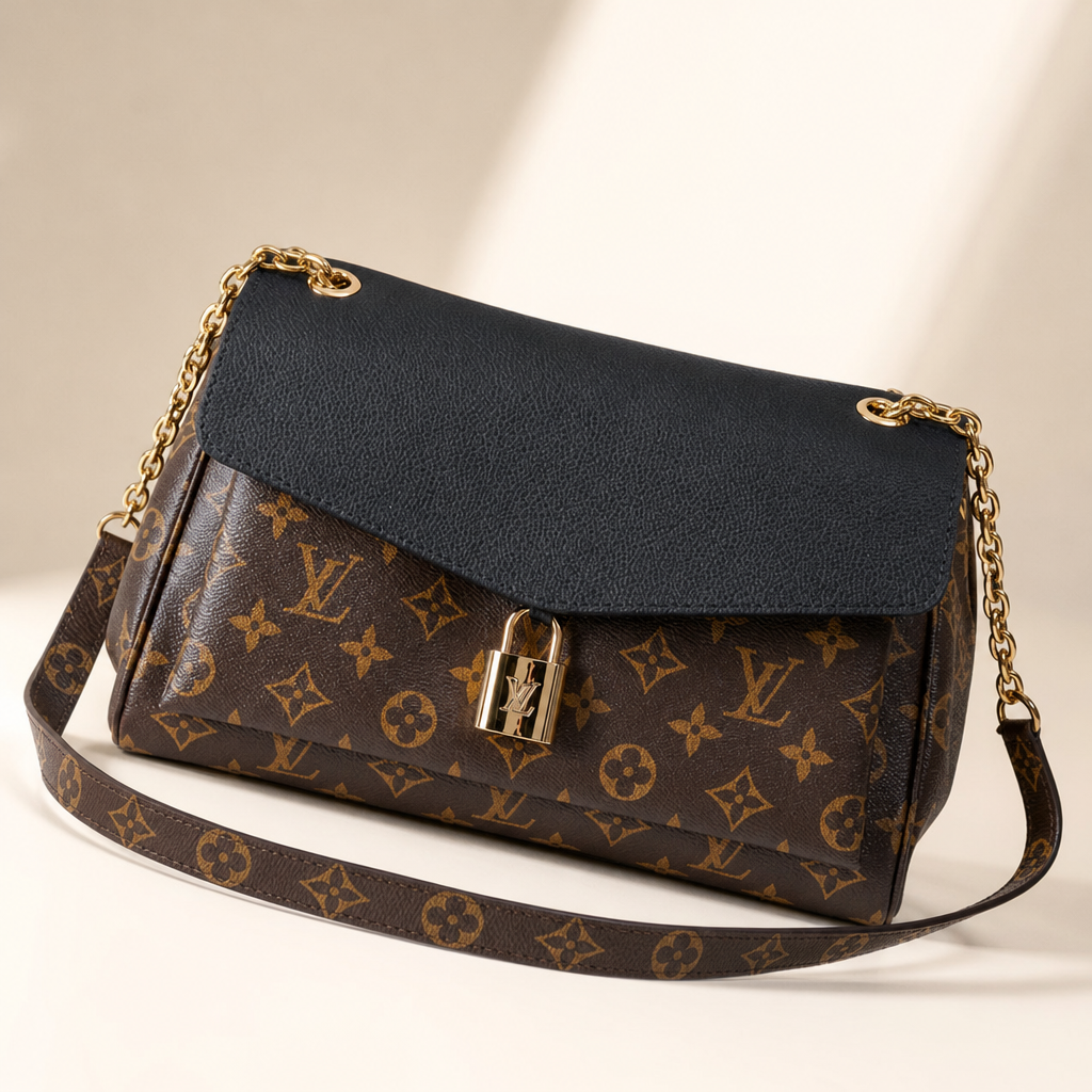 Monogram Chain Bag with Contrast Flap — hero