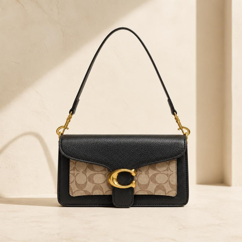 Luxury editorial product image — Textured Flap Shoulder & Crossbody Bag
