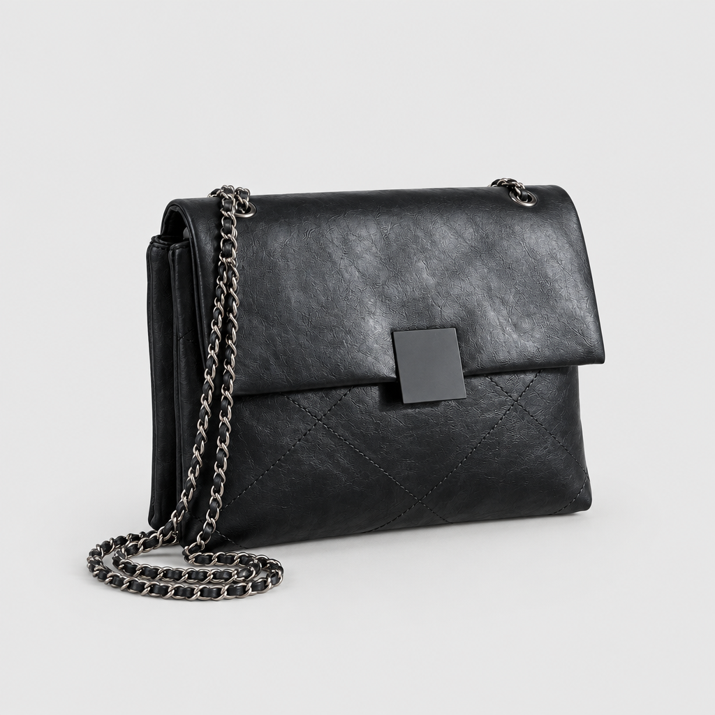 Structured Double-Chain Shoulder Bag — view 11