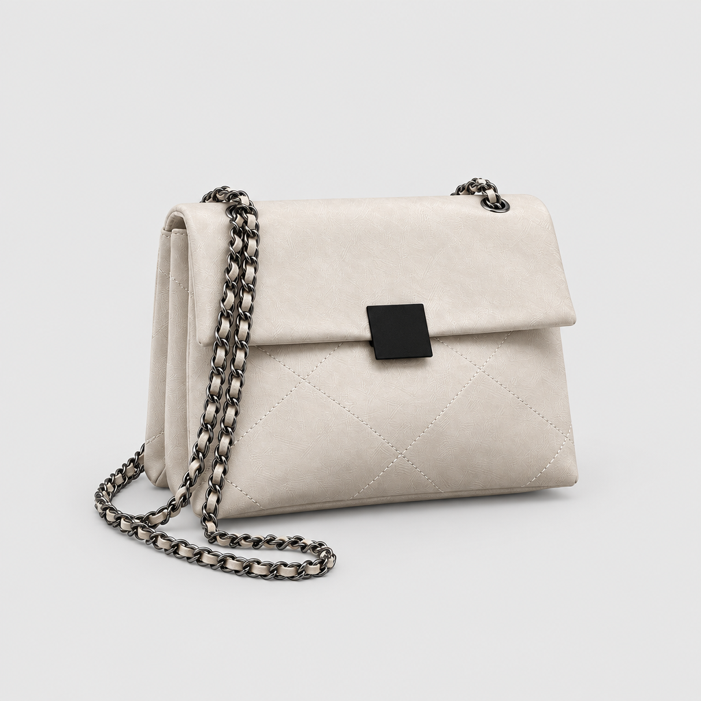 Structured Double-Chain Shoulder Bag — view 10
