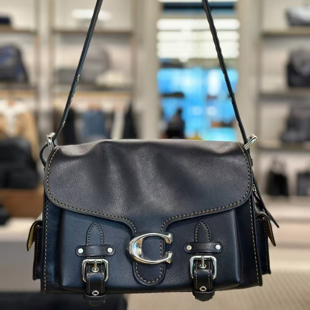 Textured Trendy Niche Underarm Bag Women's 2025 New Niche Design Biker Bag Versatile Shoulder Crossbody Small Square Bag