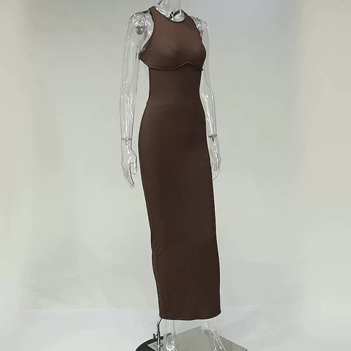 Ribbed Cutout Midi Dress