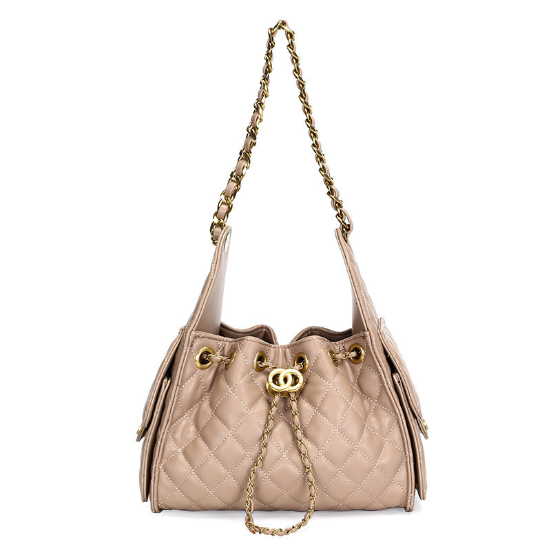 Women's Diamond Quilted Retro Shoulder Bag