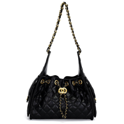 Women's Diamond Quilted Retro Shoulder Bag