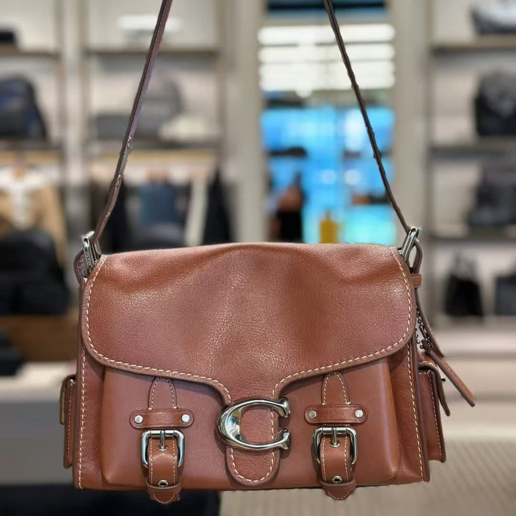 Textured Trendy Niche Underarm Bag Women's 2025 New Niche Design Biker Bag Versatile Shoulder Crossbody Small Square Bag