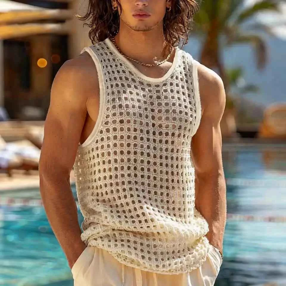 Open Weave Crochet Tank