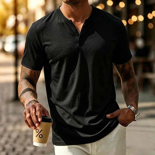 Men's Fitted Henley Shirt
