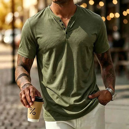 Men's Fitted Henley Shirt
