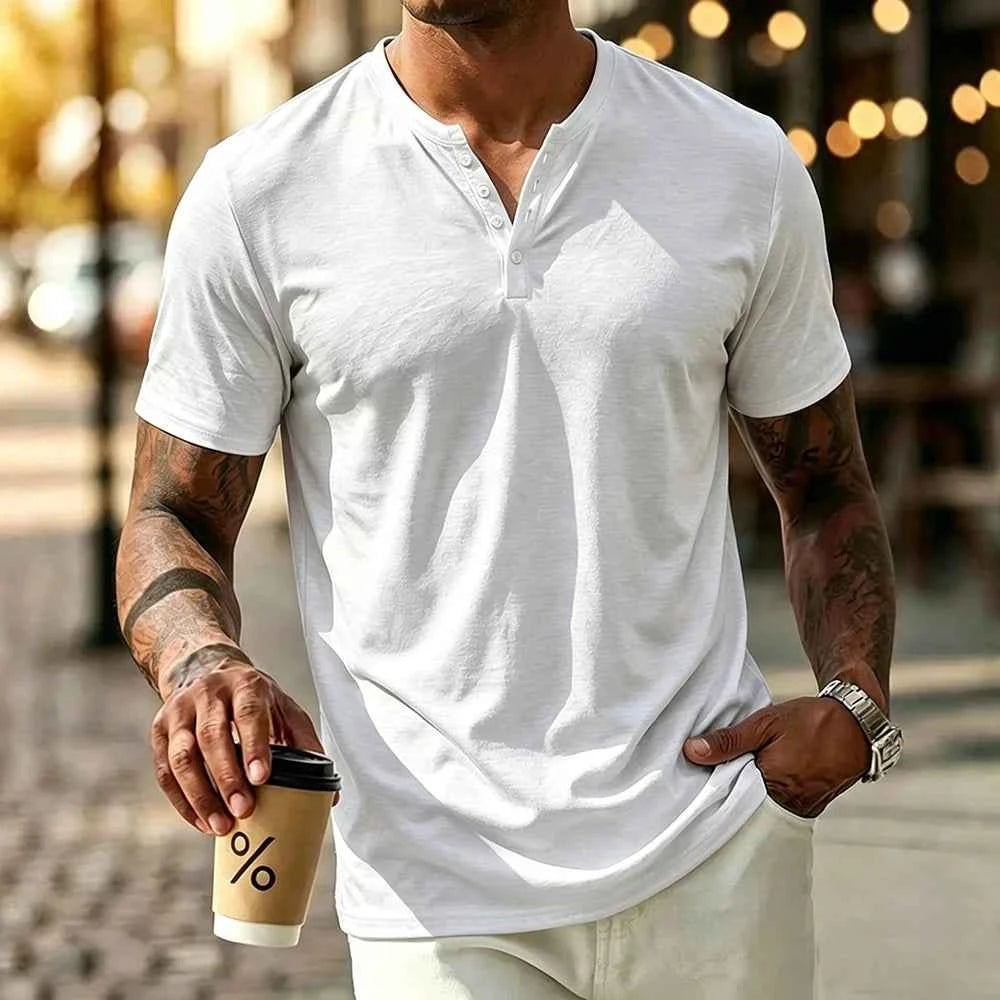 Men's Fitted Henley Shirt