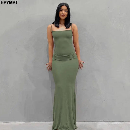 Ruched Mermaid Maxi Dress