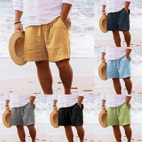 Relaxed Drawstring Beach Shorts