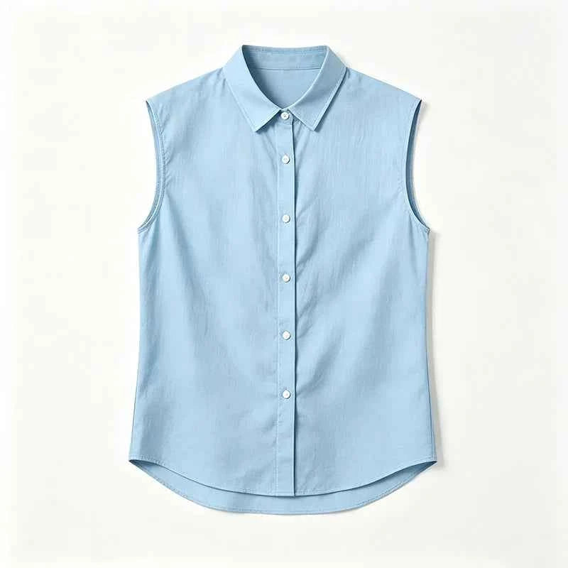 Men's Sleeveless Button-Up Shirt
