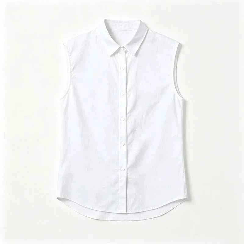 Men's Sleeveless Button-Up Shirt