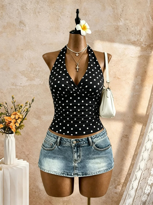 Ruched Halter Camisole Top