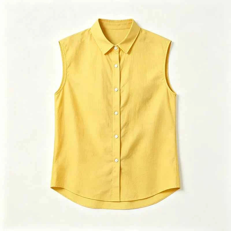 Men's Sleeveless Button-Up Shirt