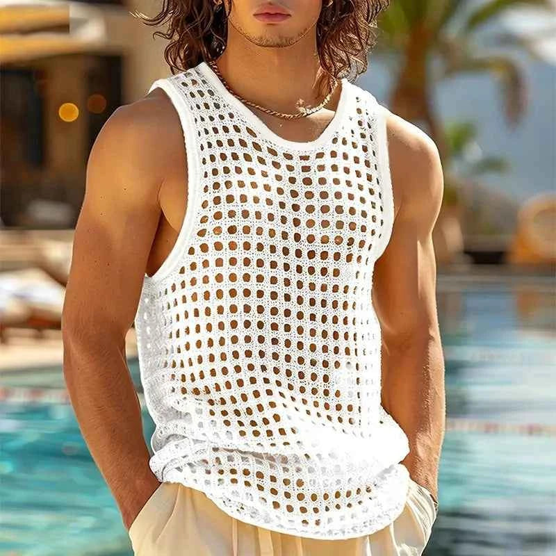 Open Weave Crochet Tank