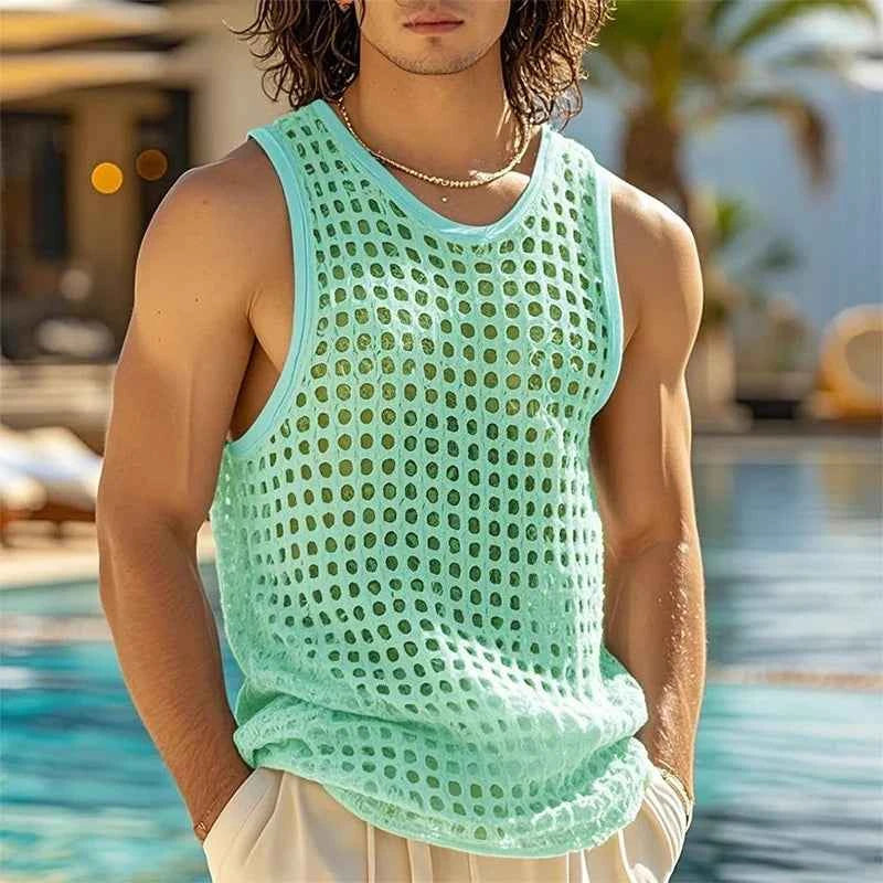 Open Weave Crochet Tank
