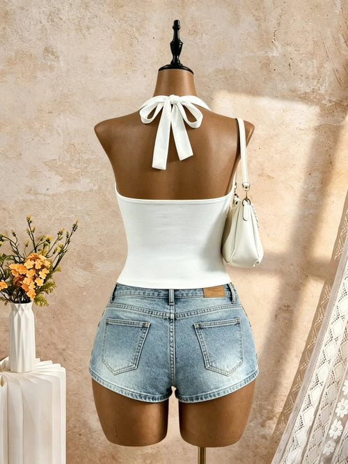 Ruched Halter Camisole Top