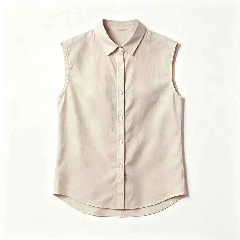 Men's Sleeveless Button-Up Shirt