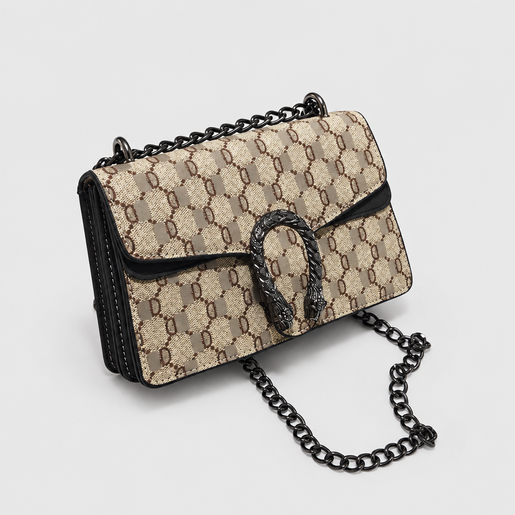 Retro Quilted Chain Crossbody Bag — view 9