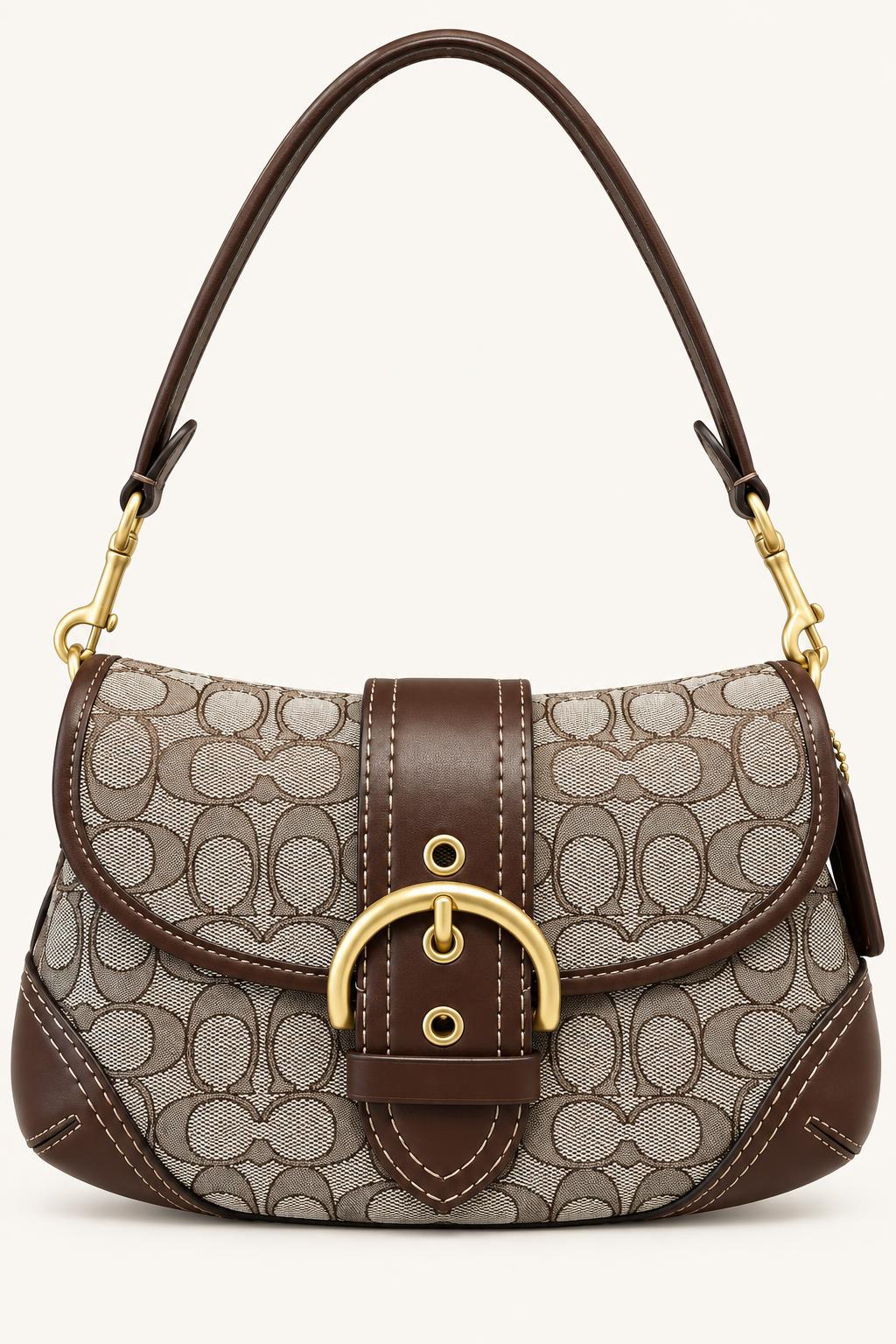 Buckle Flap Shoulder Bag — detail